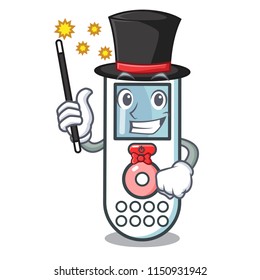 Magician remote control mascot cartoon