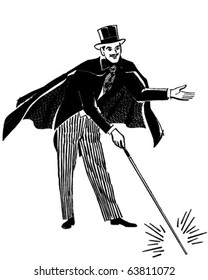 Magician - Retro Clipart Illustration