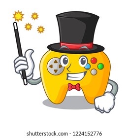Magician retro computer game control on mascot