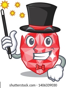 Magician ruby gems in the mascot shape