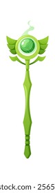 Magician scepter weapon vector illustration