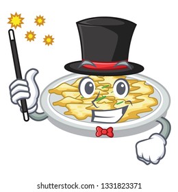 Magician scrambled egg isolated with in cartoon