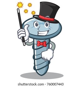 Magician screw character cartoon style