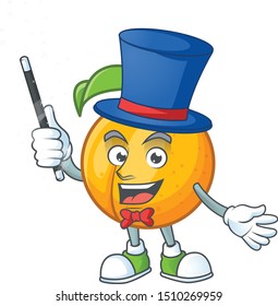Magician seeds nutmeg cartoon on white background