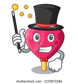 Magician the shaped heart ice cream mascot