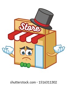 magician shop store cartoon mascot character design