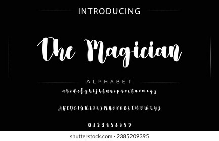 The Magician signature Font Calligraphy Logotype Script Brush Font Type Font lettering handwritten