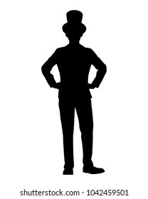 Magician silhouette vector