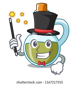 Magician small bottle of olive oil mascot