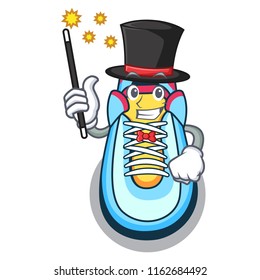 Magician sneaker mascot cartoon style