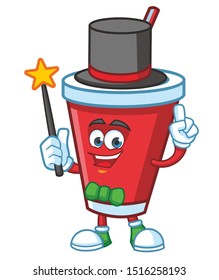 magician Soft Drink mascot  character vector design