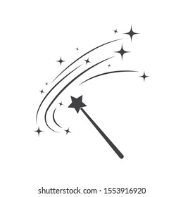 magician stick wizard icon logo vector illustration
