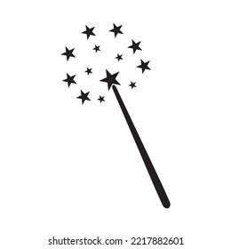 ilustración vectorial del logotipo del asistente de stick magiciano