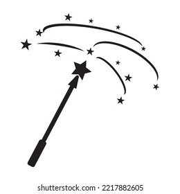 magician stick wizard logo vector illustration