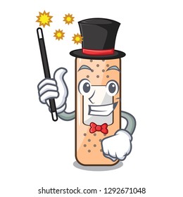 Magician sticking plaster isolated with on cartoon