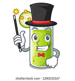 Magician sweet cucumber juice isolated on mascot