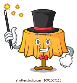 Magician table cloth mascot cartoon