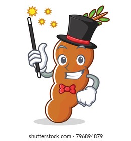 Magician tamarind mascot cartoon style