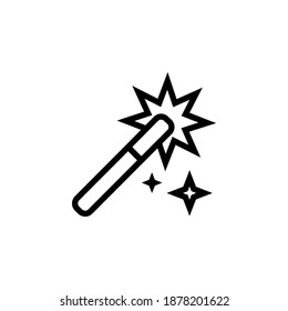 magician tool vector icon white backgroud