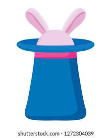 magician top hat with rabbit ears