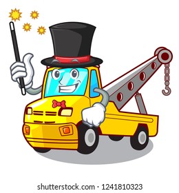 Magician tow truck for vehicle branding character