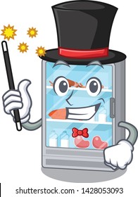 Magician toy refrigerator in on cartoon shape