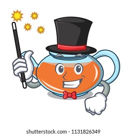 Magician transparent teapot character cartoon