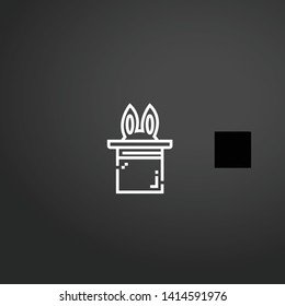 Magician vector icon. Magician concept stroke symbol design. Thin graphic elements vector illustration, outline pattern for your web site design, logo, UI. EPS 10.