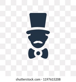 Magician vector icon isolated on transparent background, Magician transparency concept can be used web and mobile