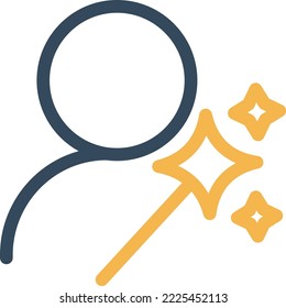 magician Vector Icon which is suitable for commercial work and easily modify or edit it
