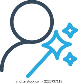 magician Vector Icon which is suitable for commercial work and easily modify or edit it

