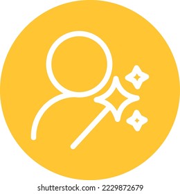 magician Vector Icon which is suitable for commercial work and easily modify or edit it
