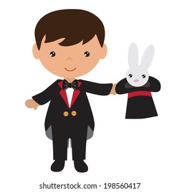 Magician vector illustration