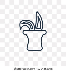 Magician vector outline icon isolated on transparent background, high quality linear Magician transparency concept can be used web and mobile