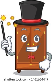 Magician wardrobe next to the cartoon chair