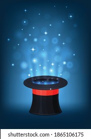 Magician's cylindrical hat with lights.