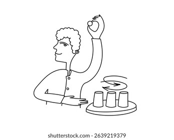 Magician's Game: The Art of Deception with Cups and a Ball.