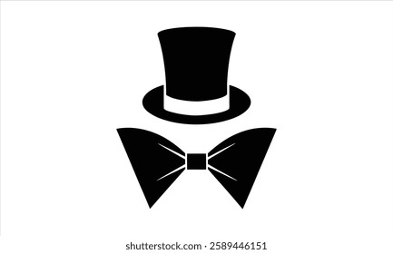 Magician's Hat and Bow Tie Icon