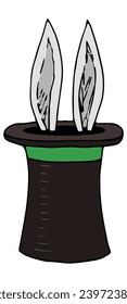 magician's hat with hidden hare