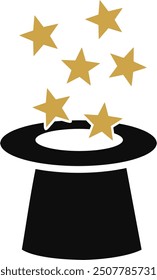 a magician's hat vector art, magic, top hat icon