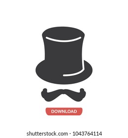 Magicians hat vector icon