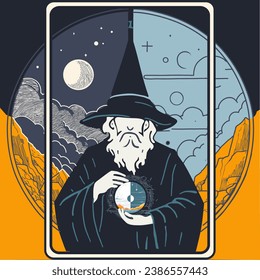 The Magician's Mastery: Tarot Card Illustration