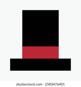 magician's top hat pixel art icon vector illustration.