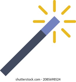 estilo de logotipo de ilustración de vectores de iconos de varas mágicas
