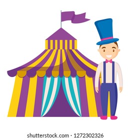 magincian circus tent character