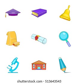 Magistracy icons set. Cartoon illustration of 9 magistracy vector icons for web