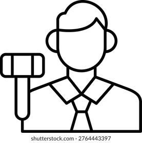 Magistrate Icon Vector Element line icon design vector icons
