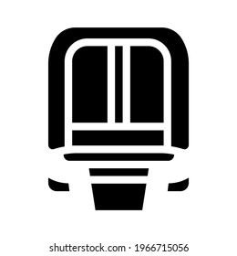 Maglev Modern Train Railway Glyph Icon Vector. Maglev Modern Train Railway Sign. Isolated Contour Symbol Black Illustration