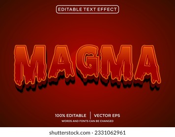 magma 3D editable text effect