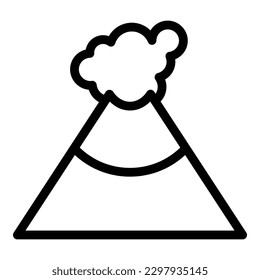 Magma lava icon outline vector. Volcanic eruption. Volcano crate